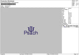 Psychtext1012 Embroidery File 6 sizes