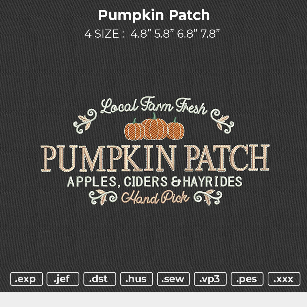 Pumpkin Patch Embroidery