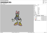 Purple Duck Embroidery File 6 sizes
