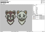 Raccoons 1503 Embroidery File 6 sizes