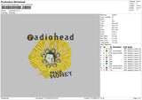 Radio Flower Embroidery File 6 sizes