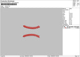 Red Lists Embroidery File 6 sizes