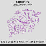 Butterflies 2907 Embroidery File 6 sizes