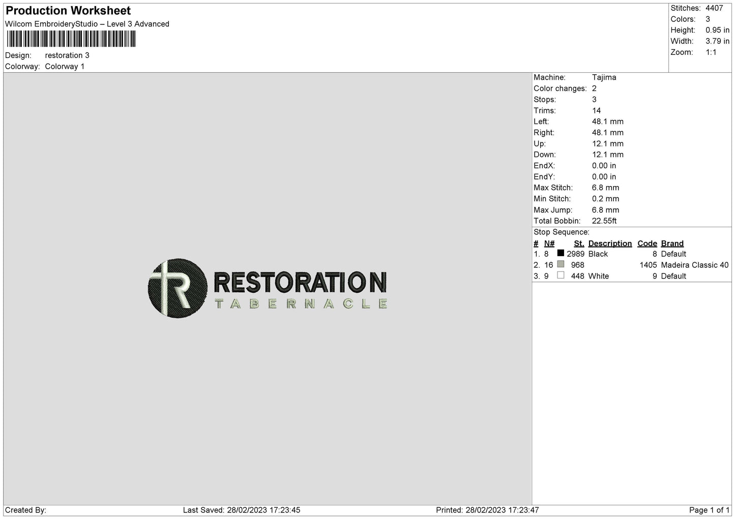 Restoration Embroidery 2 Files