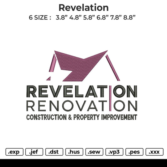 Revelation Embroidery File 6 sizes
