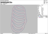 Ribs App Embroidery File 6 sizes