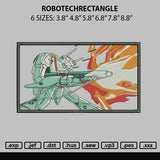 Robotechrectangle Embroidery File 6 sizes