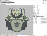 Robot Halloween Embroidery