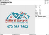 Roll Spray Embroidery File 6 size