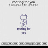 Rooting for you Embroidery File 6 size