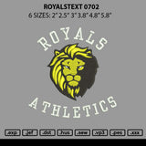 Royalstext 0702 Embroidery File 6 sizes