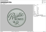 Rustic R Embroidery File 6 sizes