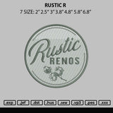 Rustic R Embroidery File 6 sizes