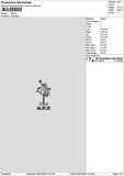 Glasses 2925 Embroidery File 6 sizes