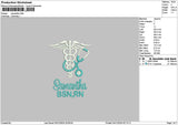 Samnthatext 01 Embroidery File 6 sizes