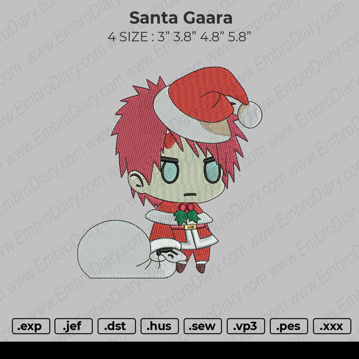 Santa Gaara Embroidery