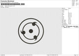 Sasuke Sharingan V2 Embroidery File 6 size