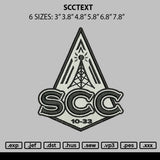 Scctext Embroidery File 6 sizes