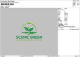 Scenictext Embroidery File 6 sizes