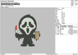 Ghost Coffee 001 Embroidery File 6 sizes
