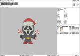 Scream Xmas 2410 Embroidery File 6 sizes