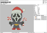 Scream Xmas 2410 Embroidery File 6 sizes