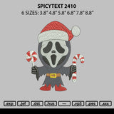 Scream Xmas 2410 Embroidery File 6 sizes