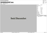 Seek Text Embroidery File 6 sizes