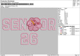 Senior App 26 Flower Embroidery File 6 sizes