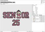 Senior little cow 25 Embroidery File 6 size