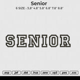 Senior Embroidery File 6 size