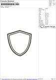 Shield frame Embroidery File 6 size