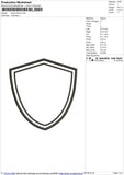 Shield frame Embroidery File 6 size
