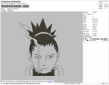Shikamaru Outline Embroidery