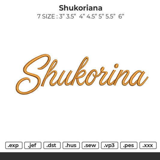 Shukoriana Embroidery File 6 size