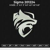 Sigma 201224 Embroidery File 6 size