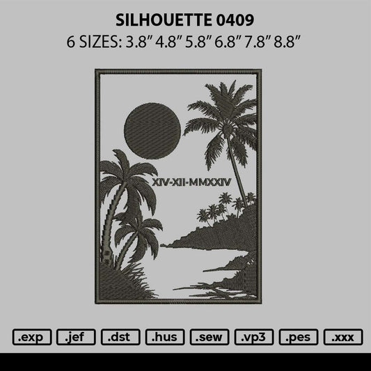 Silhouette 0409 Embroidery File 6 sizes
