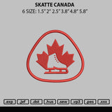 Skatte Canada Embroidery File 6 sizes