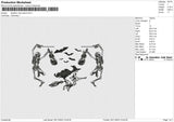 Skeleton and wizard Embroidery File 6 size