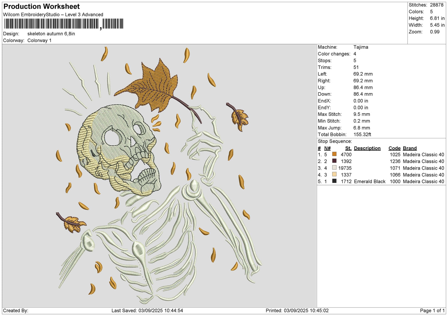 skeleton autumn