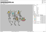 Skeleton Shopping Embroidery File 6 sizes