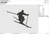 Ski Embroidery File 6 size