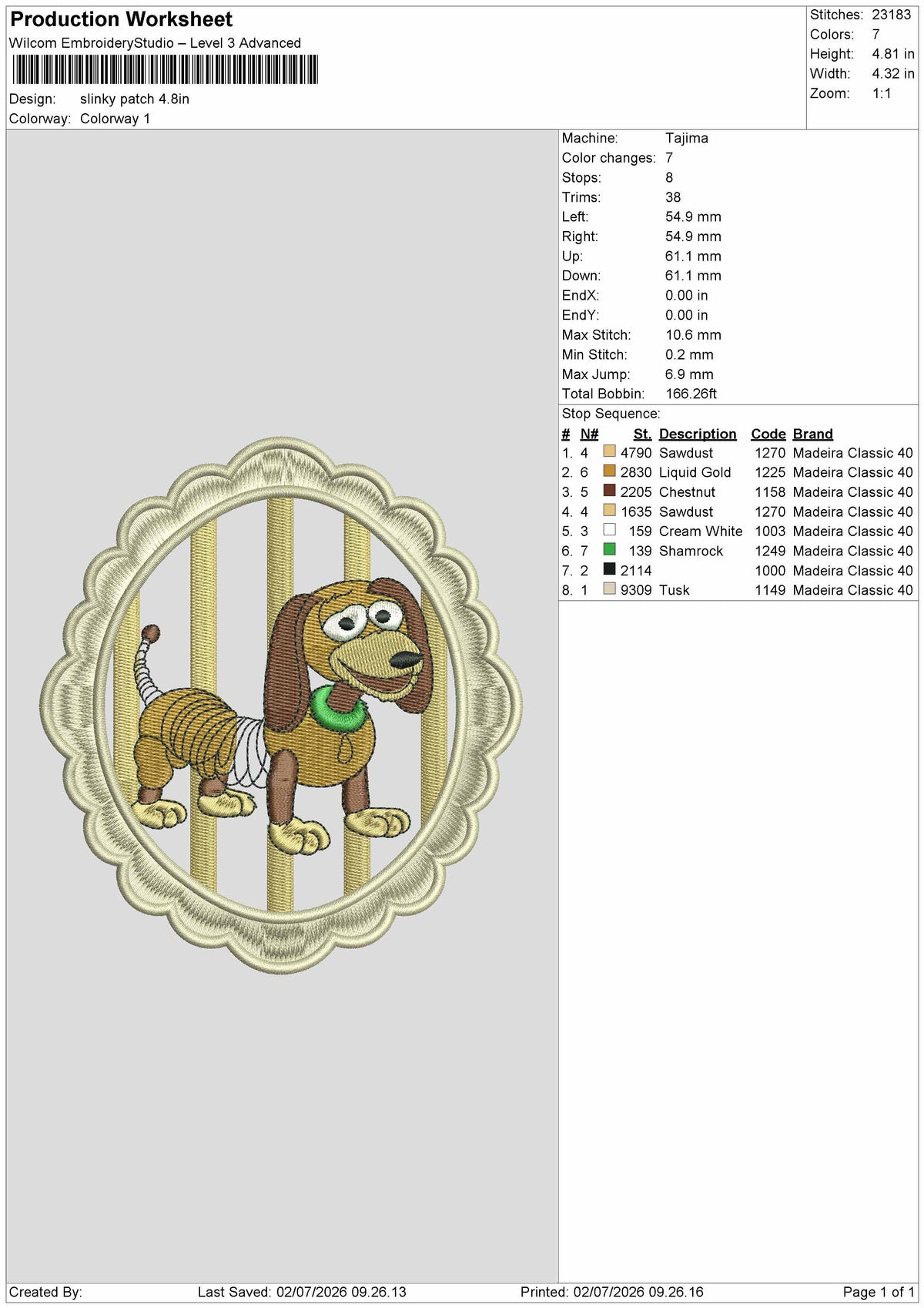 Slinkypatch Embroidery Machine Design File 6 sizes