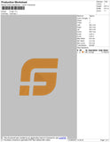 S Logo Embroidery File 4 size