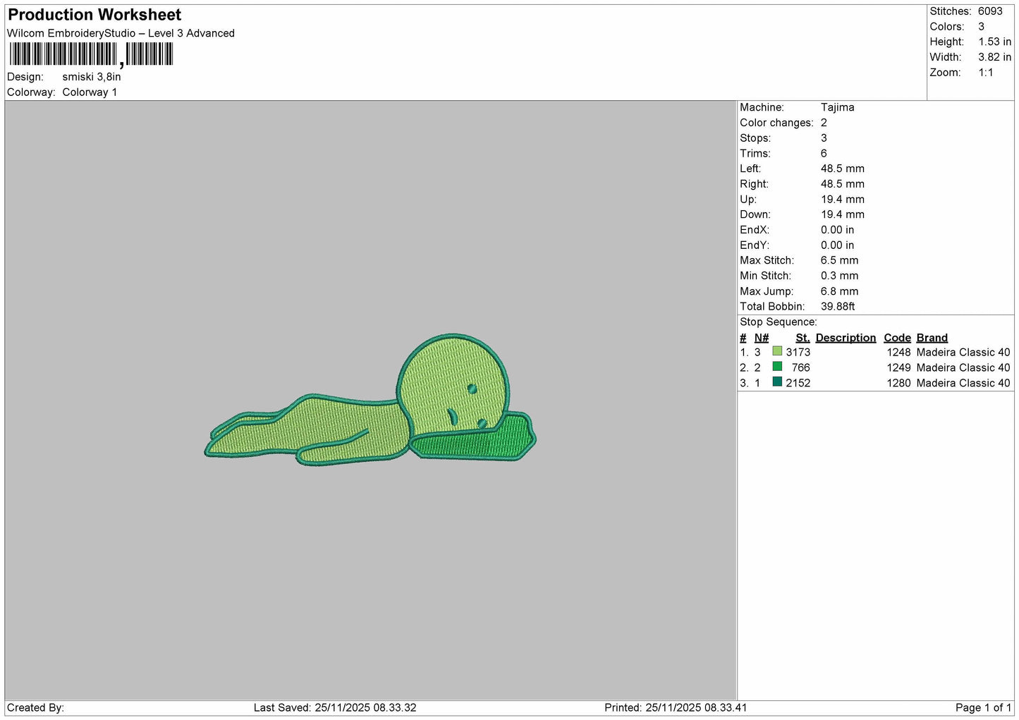 SMISKI Embroidery File