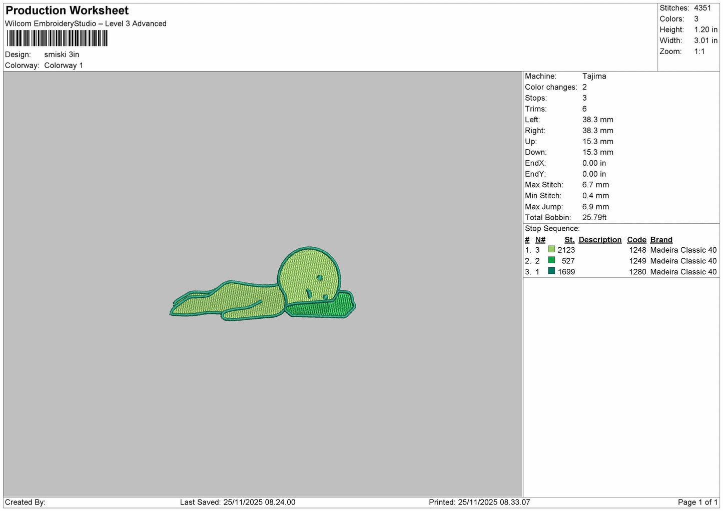 SMISKI Embroidery File
