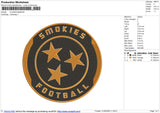 Smokisfootball Embroidery File 6 size