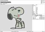 Snoopy Evian Embroidery File 6 sizes