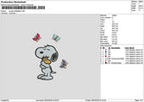 Snoopy2602 Embroidery File 6 sizes