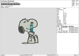 Snoopy Cayman Embroidery File 6 sizes